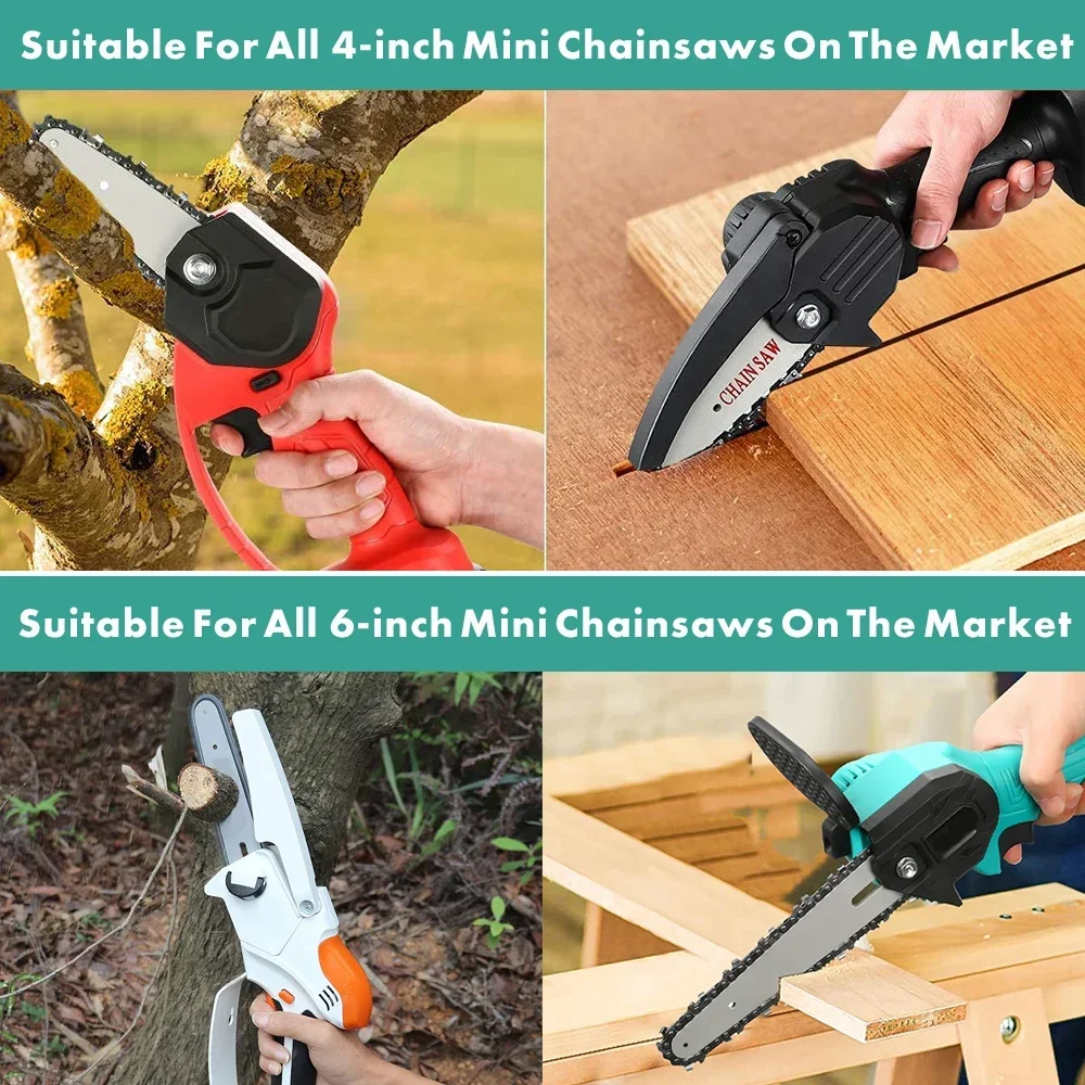 4 Inch 6 Inch Mini Steel Chainsaw Chains Electric Chainsaws Accessory Chains Replacement Mini Electric Chainsaw Chains 4