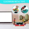 Wind Up Table Tennis Toy Ping Pongs Spring Clockwork Toy Vintage Tinplate Ping Toy Nostalgic Wind Up for Kids 2