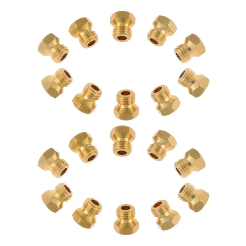 LP 가스 변환 키트 M6 × 0.75mm 프로판 LPG 천연 가스 파이프, 온수기, DIY 버너 부품 용 황동 제트 노즐, 20 개 2