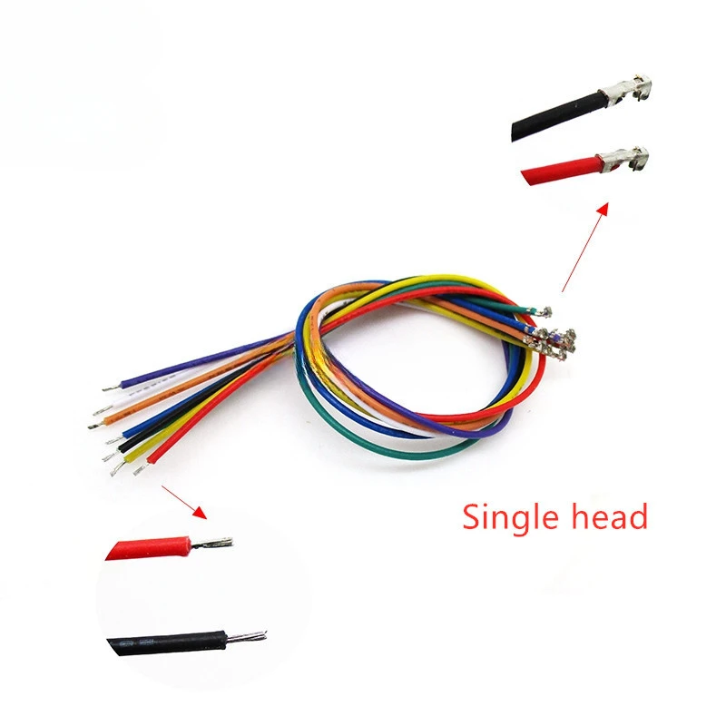 50Pcs/lot ZH1.5MM terminal line 100mm150mm 200mm electronic Wire Single head / double head Cable 28AWG