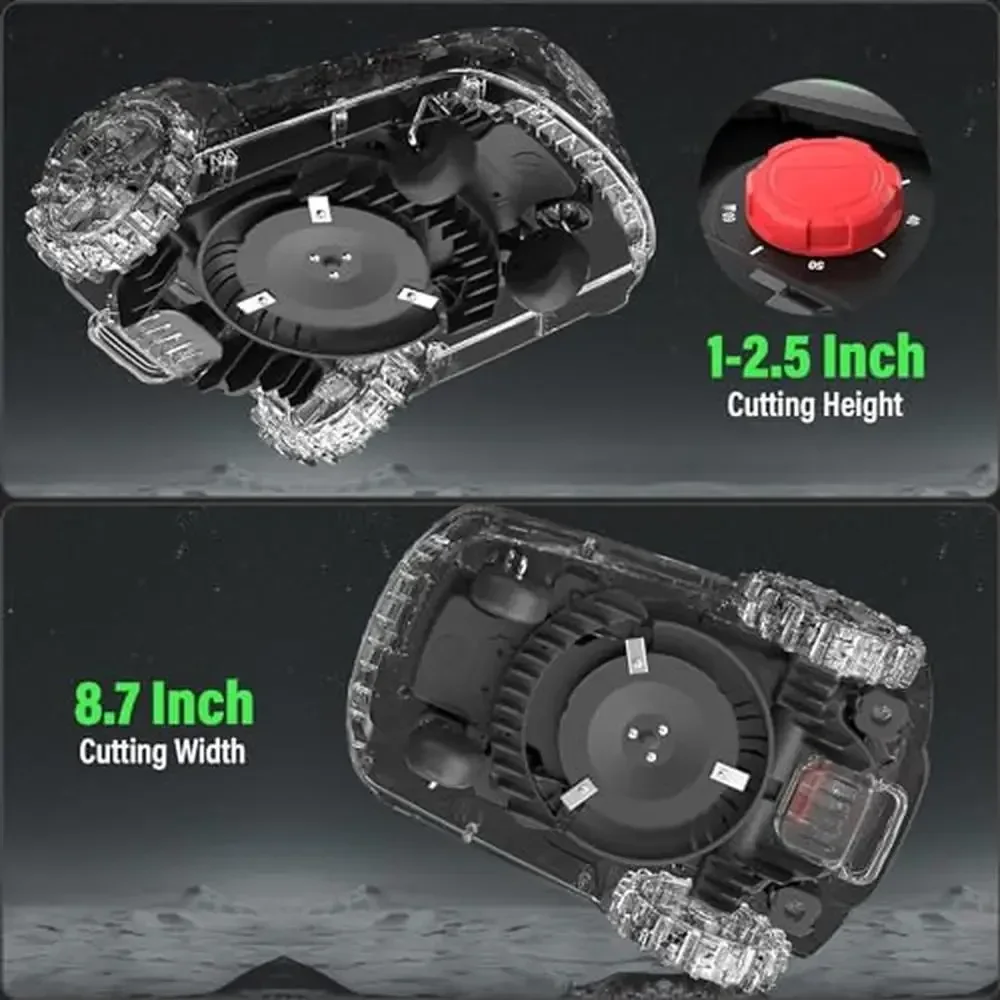 Automatic Robot Mower Smart Lawn Mower APP Controlled Anti-Theft Robotic Mower Self-Charging Bluetooth/Wi-Fi Connected IPX5 6