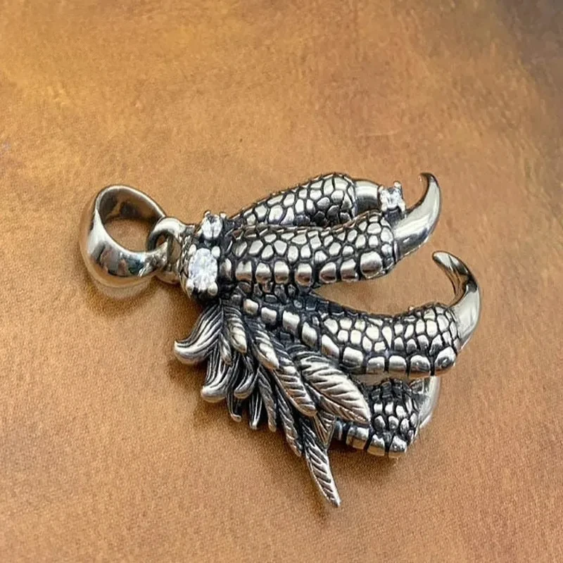 

Кулон BOCAI в стиле ретро из серебра S925 пробы с когтями дракона в стиле хип-хоп для мужчин и женщин, подарок на день Святого Валентина