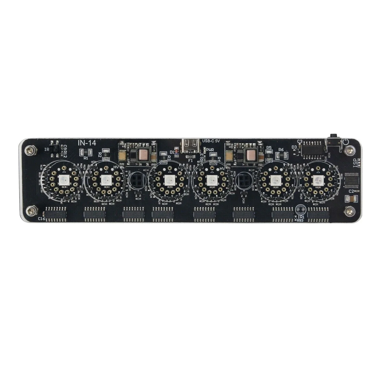 6-bit IN-14 Glow Tube Clock DIY Module Nixie Clock Audio Accessories USB 5V with Backlight Digital Plus 2 Small Lamp Tubes digital clock digital desk clock digital table clock nixie tube clock