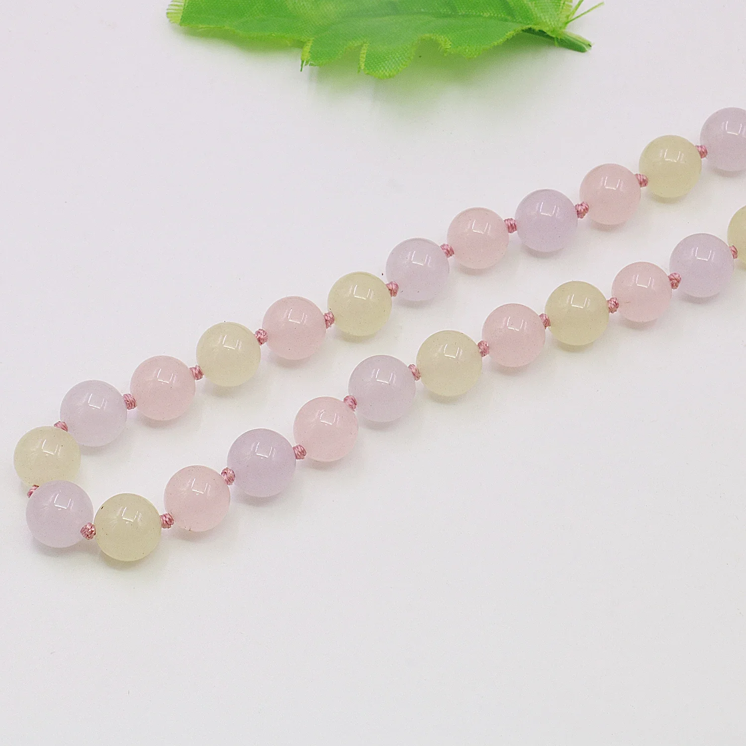 10mm Natural Chalcedony Round Bead Necklace/Earring Sets,18 Inch Neck Chain,Transparent and Smooth,Gift for Women,Lucky Beads