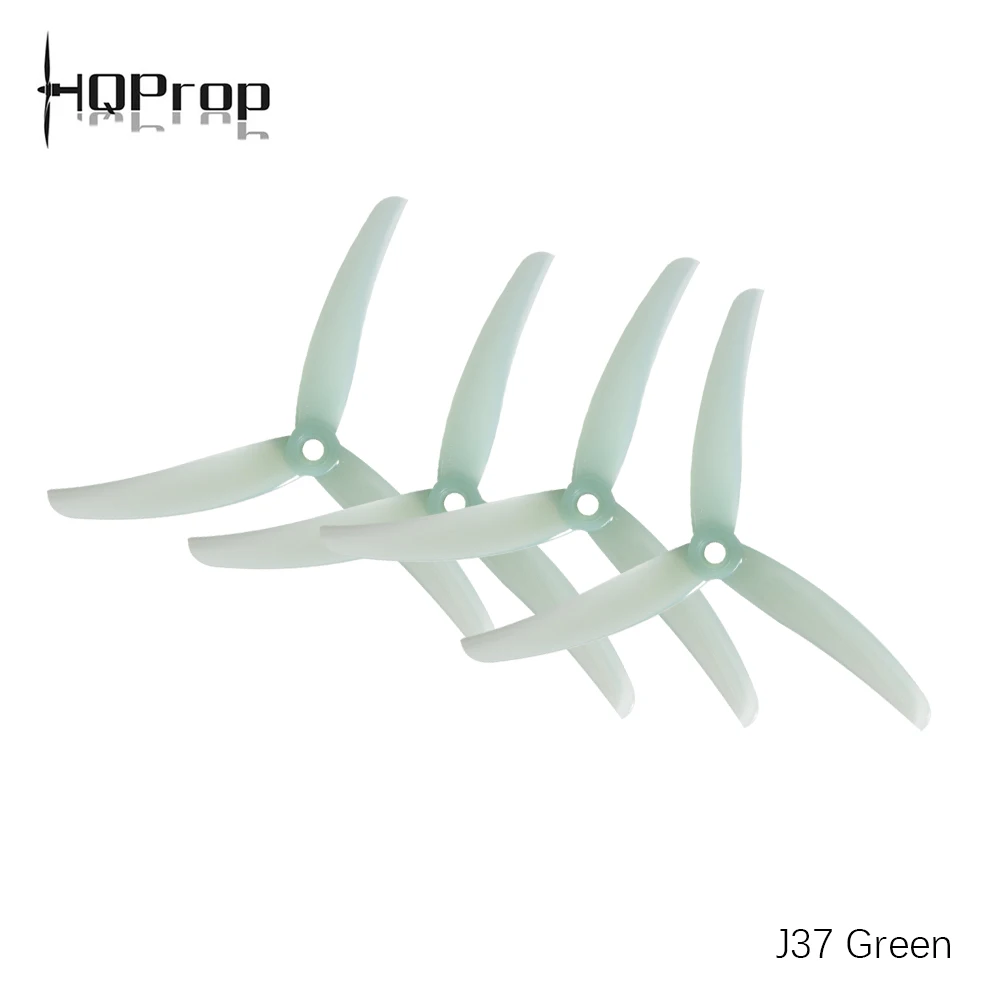 

4PCS HQ Juicy Prop J37 4.9X3.7X3 Green CW CCW 4.9 inch 3 blade Poly Carbonate Propeller for Brushless Motor FPV Racing RC Drone