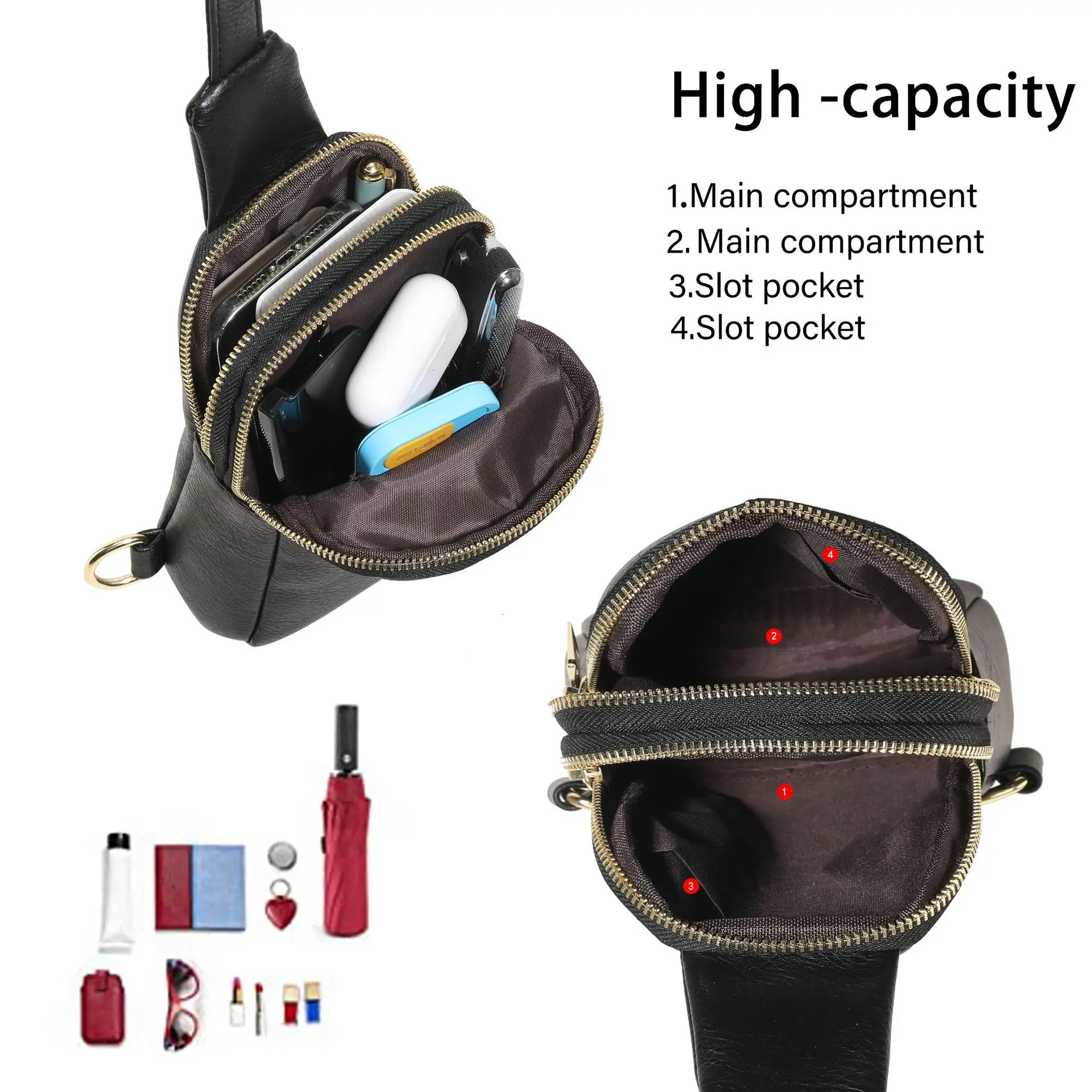 Neue Ankunft Kleine Umhängetasche für Frauen Männer Reise Geldbörsen Anti Diebstahl Cross Body Tasche für Frau Fanny Packs Sport Tasche – Detail 2