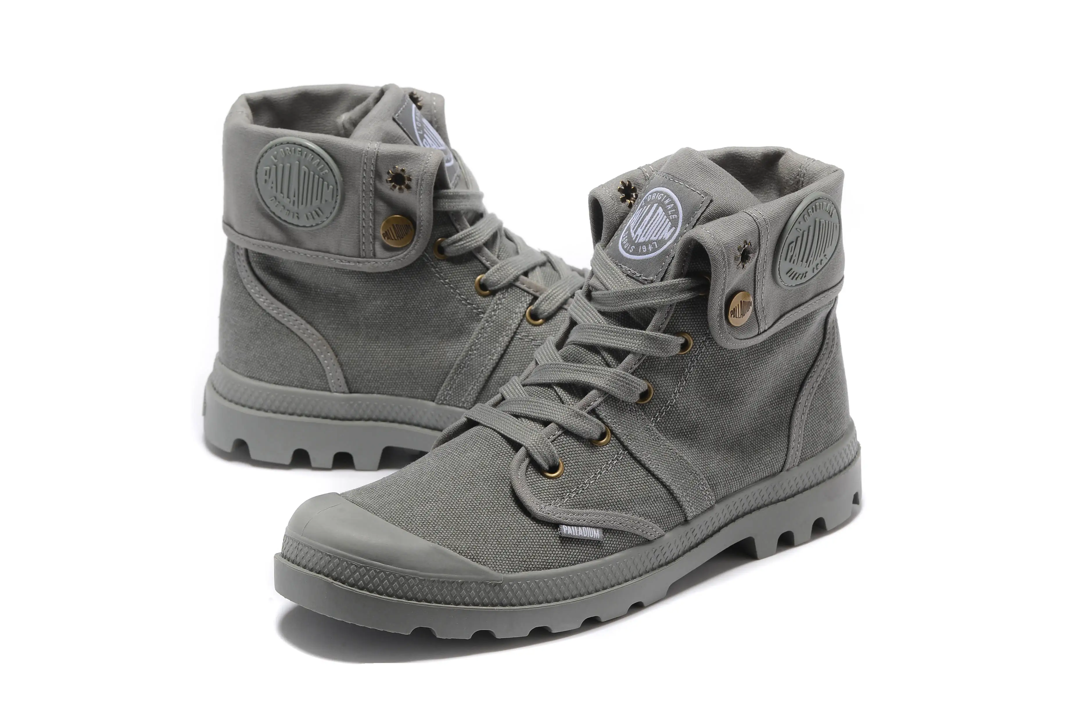 PALLADIUM Palabruuse 남녀공용 하이탑 밀리터리 앵클 부츠, 미끄럼 방지 캔버스 신발, Eur 사이즈 35-45