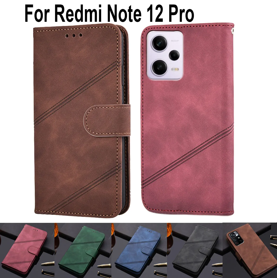 

Wallet Cover For Redmi Note 12 Pro Plus Fundas Back Protective Shell Phone Cover For Xiaomi Redmi Note 12 Pro+ Plus Fundas Etui