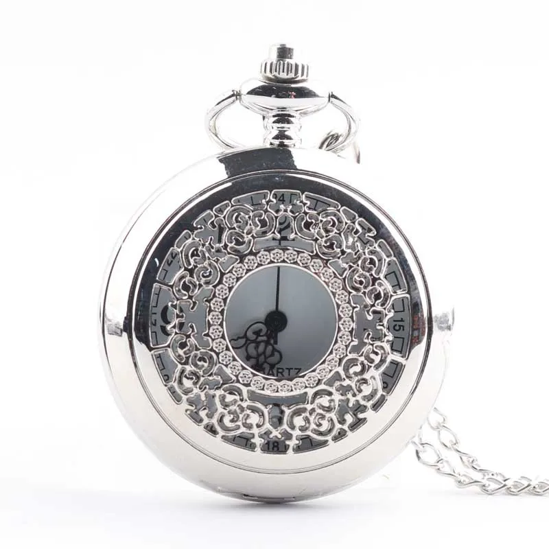 

Retro Hollow Design Bronze Quartz Pocket Watch Necklace Pendant Gifts for Men Women orologio da tasca uomo