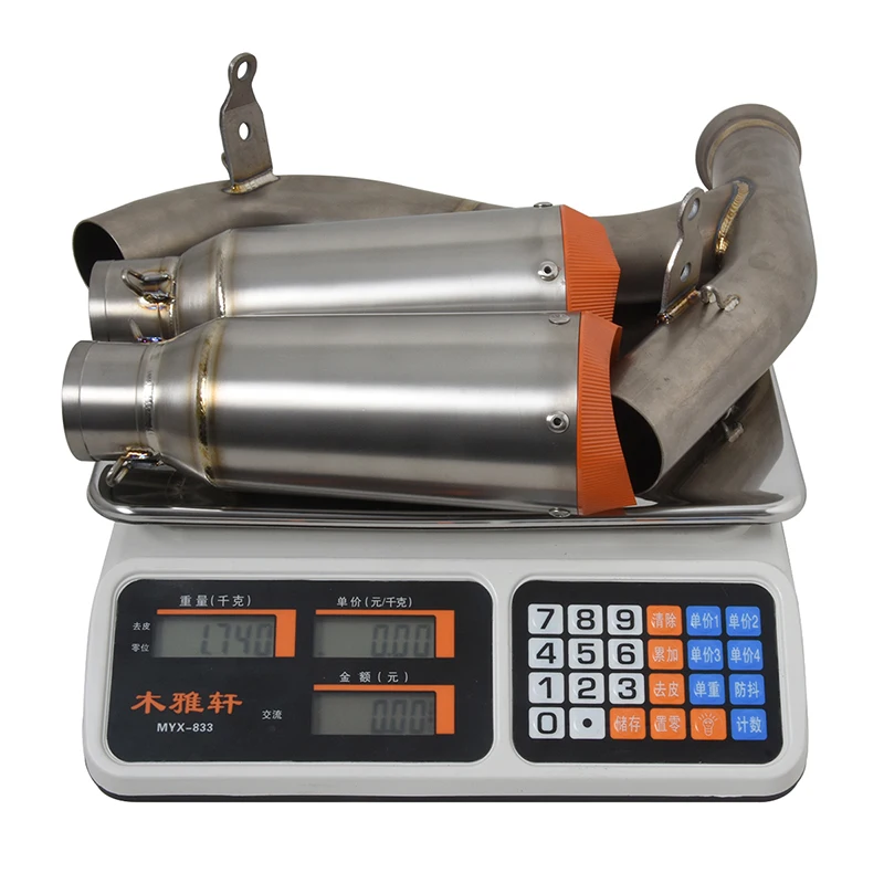 Slip On For KTM DUKE 790 890 KTM790 KTM890 Motorcycle Double Exhaust warehouseC Muffler 51MM DB Killer Escape Titanium Middle Link Pipe - Image 6