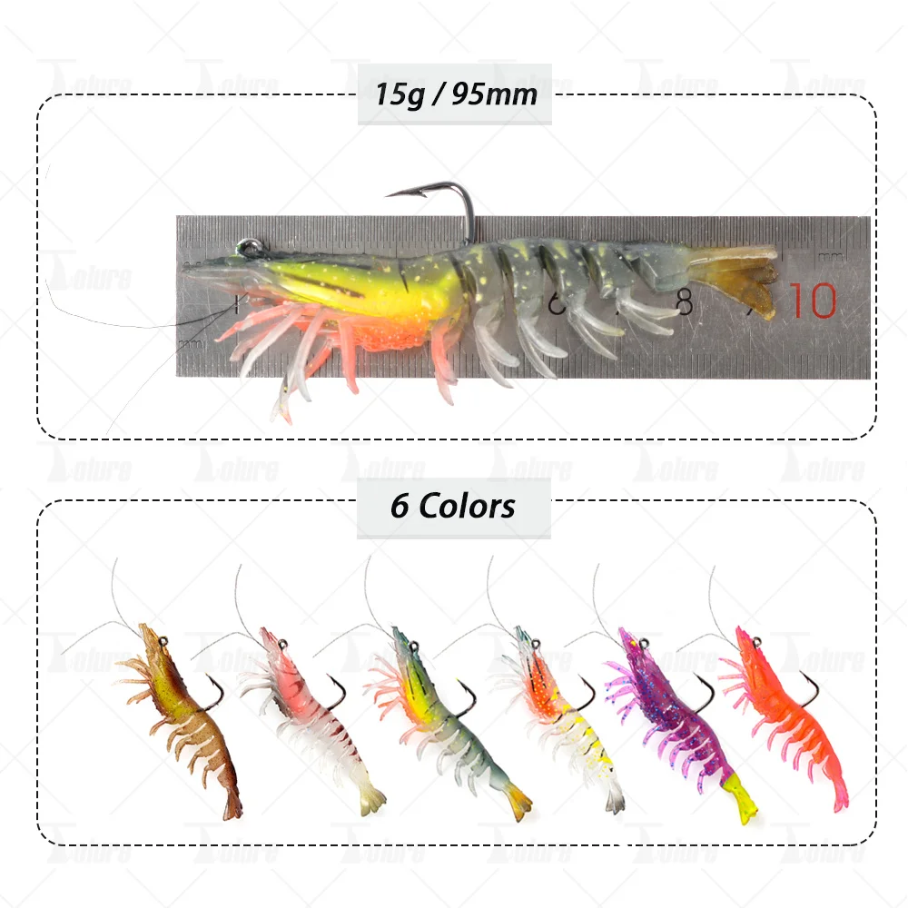10 Esche Per Calamari In Legno - Design Con Piume E Occhi 3D - Per Pesca In Acqua Dolce