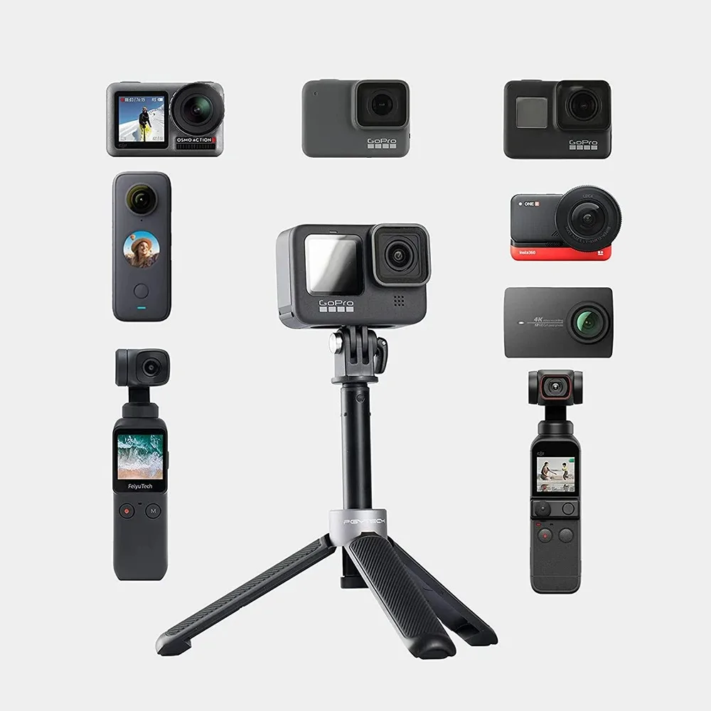 PGYTECH 연장봉 삼각대 40cm 셀카봉 GoPro Hero 11/10 9 8 7 Insta360 DJI POCKET 3 액션 카메라 액세서리