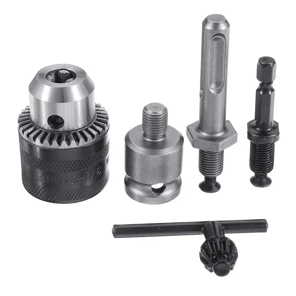 1.5-10mm 3/8-24UNF 드릴 척 세트 전동 렌치 변환 헤드 헥스 포스트 라운드 샹크 포스트 임팩트 드라이버 렌치 연결봉