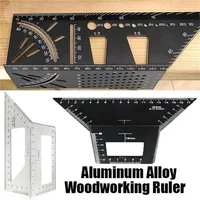 Multifunctional Angle Ruler 45 90 Degree Aluminum Alloy Accurate Woodworking Square Angle Ruler Marking Gauge Carpenter Tool 1