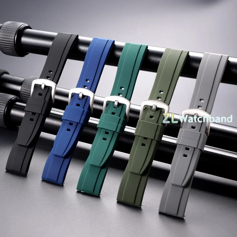 Enhanced Silicone Sports Watch Strap - Quick Release, Multiple Color Options
