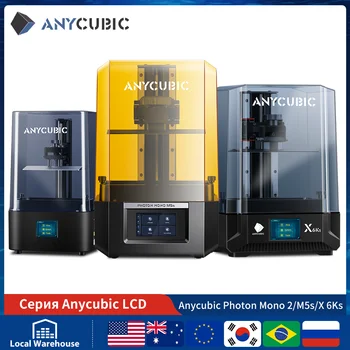 Impressora 3D de resina LCD ANYCUBIC DLP SLA Photon Mono 4, Photon Mono M7, M5s Pro, M7 Pro, Photon P1, Wash and Cure 3 Plus, Max