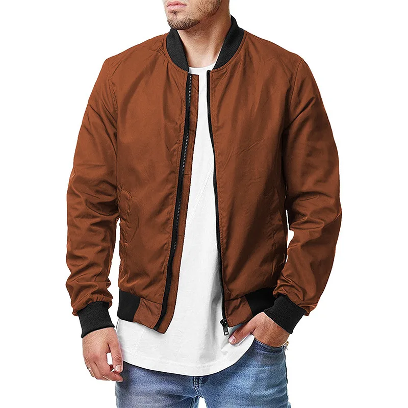 Men's pilot jacket cross-border casual spring and autumn tide large men's zipper jacket