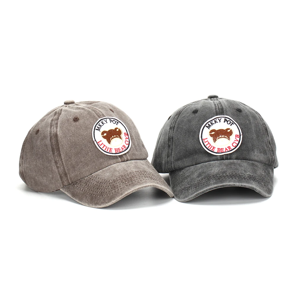 

New Cartoon Embroidery Baseball Caps Men Women Retro Washed Cotton Snapback Dad Caps Outdoor Sports Visor Cute Sun Hat Unisex