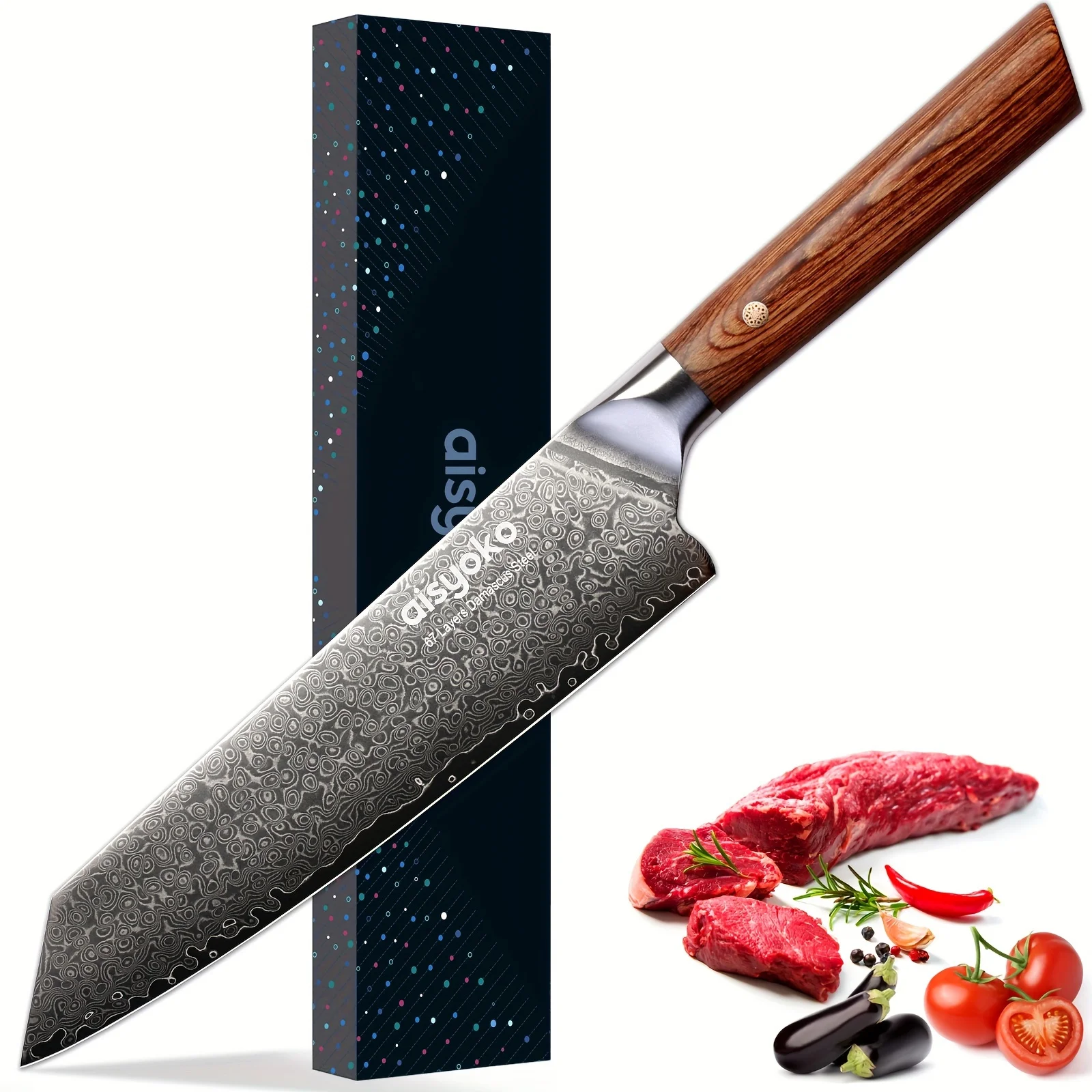 

1pc, Chef's , 8 Inch Damascus Kitchen , Japan VG-10 Super Stainless Steel Professional High Carbon Super Sharp Kitchen Cooking ,