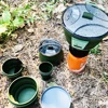 Camping Cookware Set Food-grade Silicone Folding Outdoor Tableware Cookset Cooking Kit Pot Kettle Bowl Hiking Picnic Equipment 6