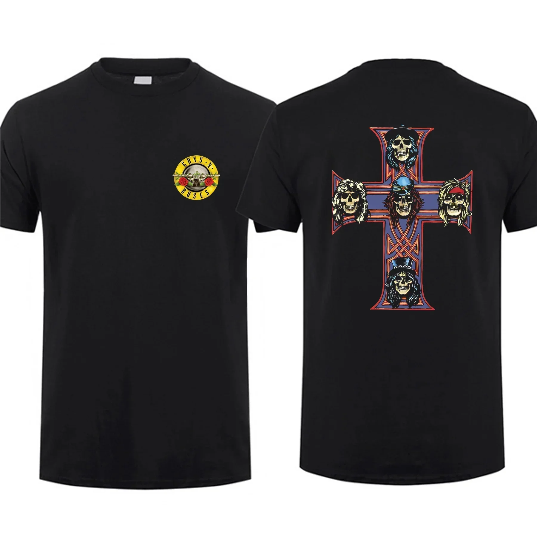 Women Hot Sale Summer Men Cotton Appetite for Destruction By Guns N' Roses Black T Shirt Cool Tee Hip Hop Streetwear T-shirt 4