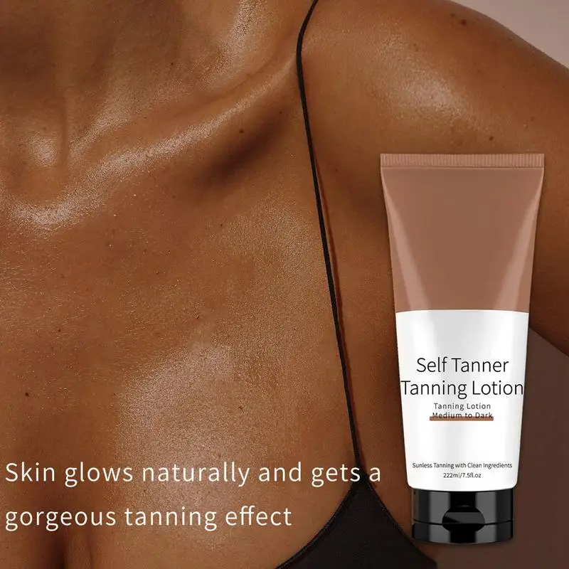 222ml Summer Skin Self Tanning Cream Sunless Self Tanner For Face Body Natural Glow Body Bronzer Easy Use Bronzing Lotion
