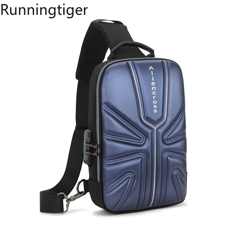 حقيبة كتف رجالية متعددة الوظائف مضادة للسرقة، بتصم...