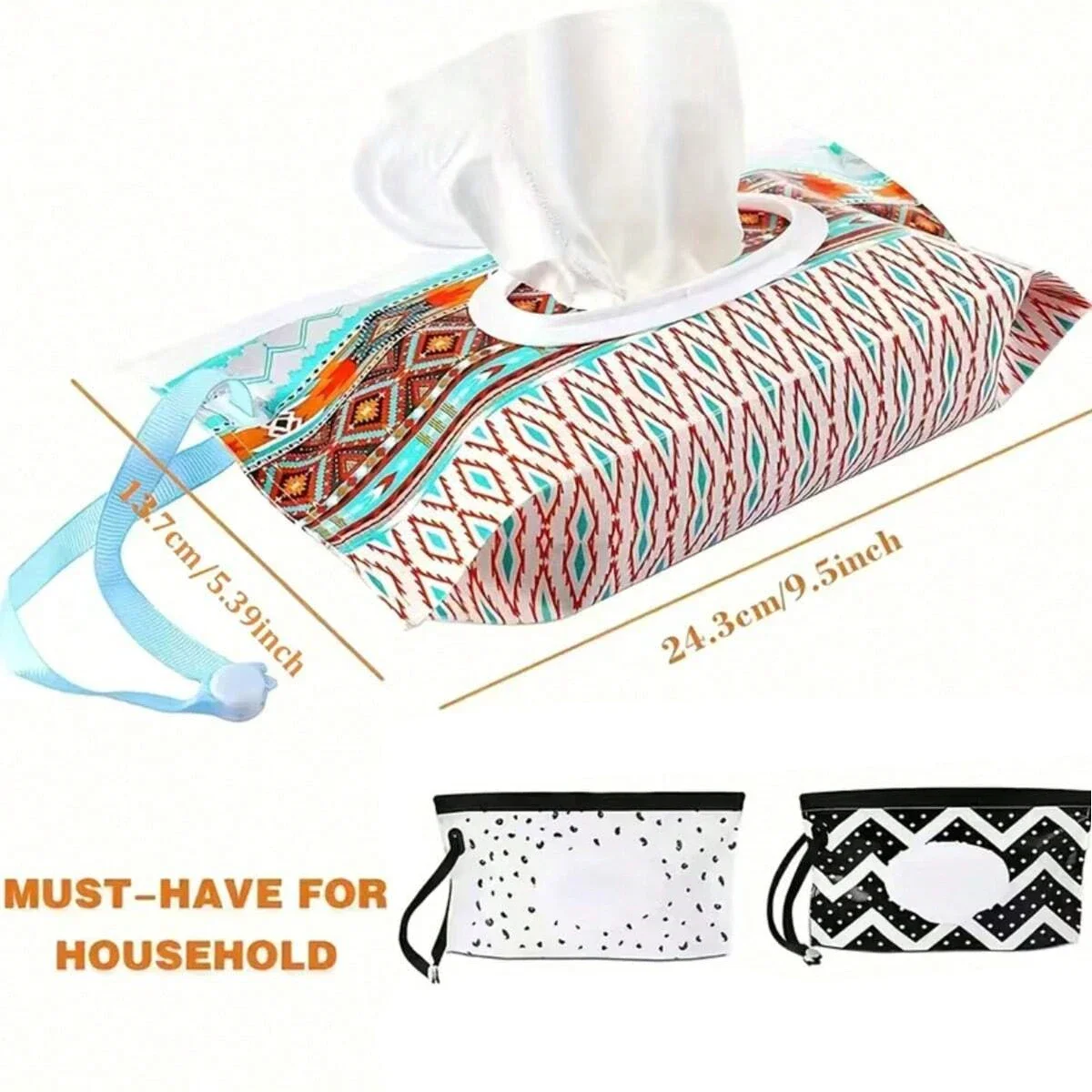 3 stücke Baby Wischen Lagerung Tasche Tissue Halter Feuchttücher Lagerung Tasche Gesichts Tissue Beutel für Reise Maske Taschen Tissue Tasche Organizer – Detail 2