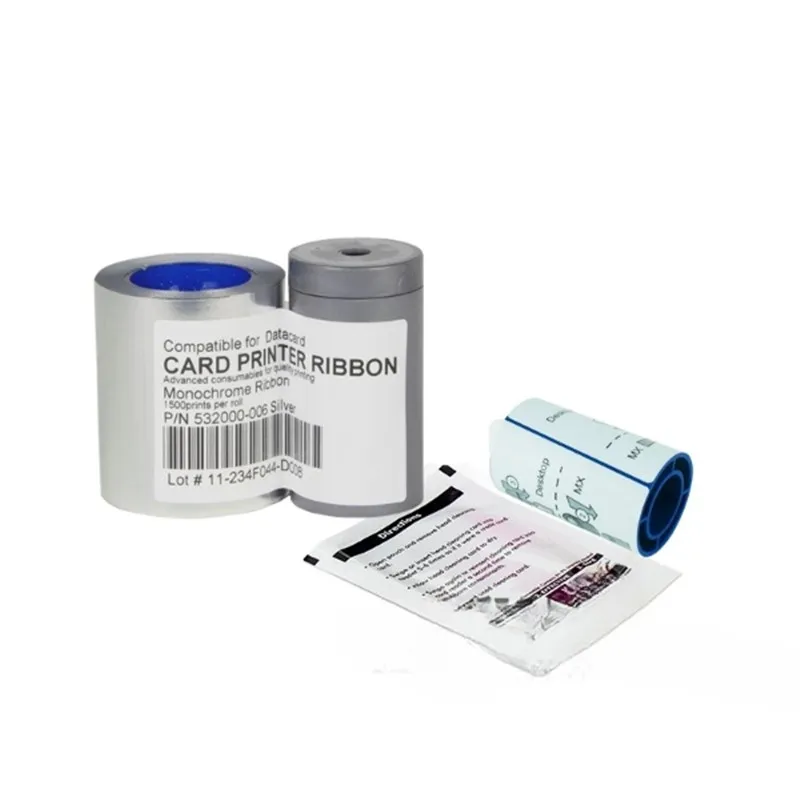 

Compatible Datacard 532000-006 Silver Ribbon 1500 Prints For SP35plus SP75 SD260 FP65i Card Printer 552954-507