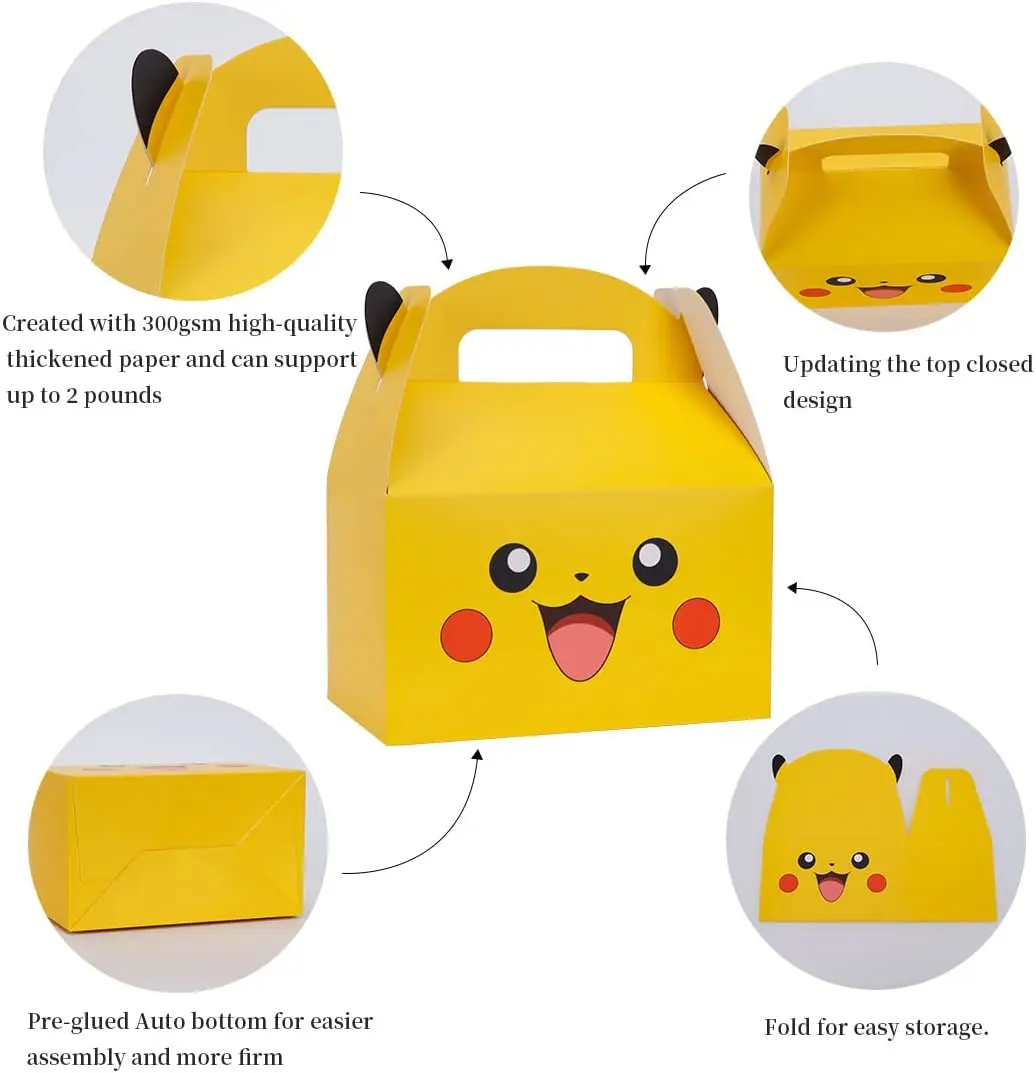 Pokemon bomboniere decorazioni per feste di compleanno sacchetti regalo di  carta Pikachu manico scatola di caramelle Baby Shower per forniture per  bambini regali - AliExpress