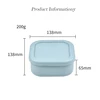 100% Silicone Fresh-Keeping Box With Lid Bento Lunch Box Fruit Salad Fresh-Keeping Bowl Modern Simple Sealed square Storage 2