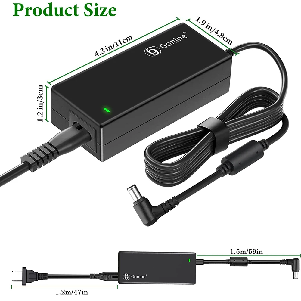 T-Power Ac adapter for 19V LG Electronics 19'' 20'' 22'' 23'' 24
