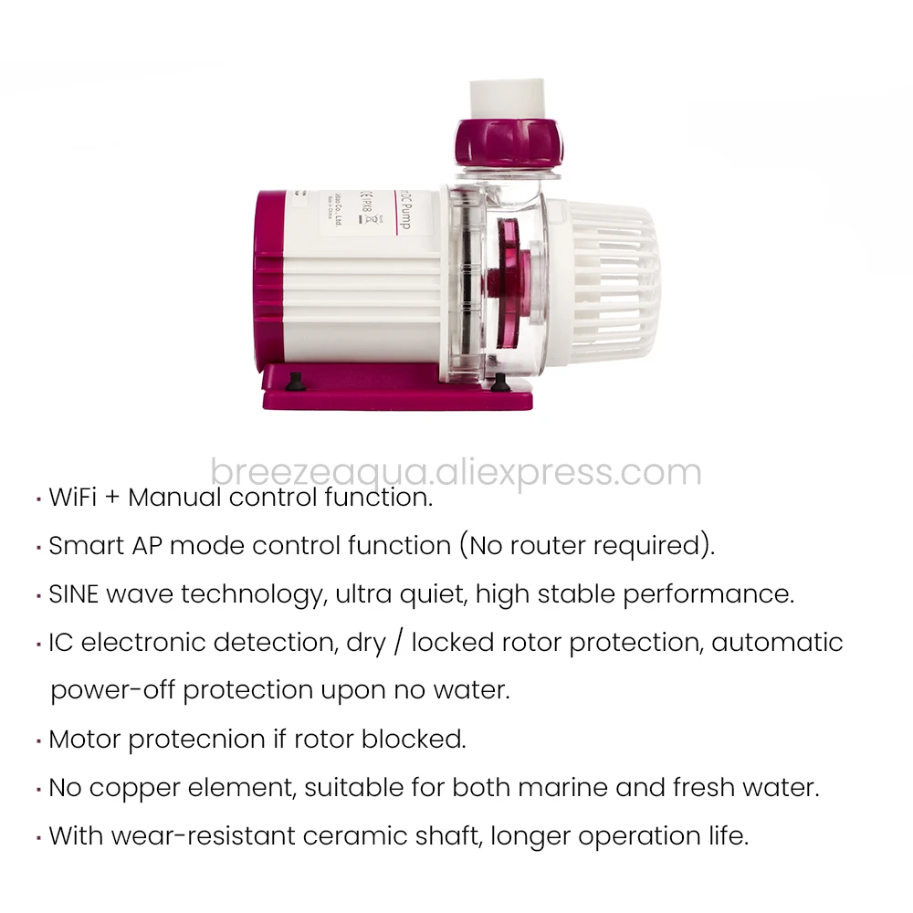 Jebao MDP-2500 MDP-3500 WiFi App Control DC Aquarium Water Circulation Return Pump for Saltwater Freshwater Fish Reef Tank 2
