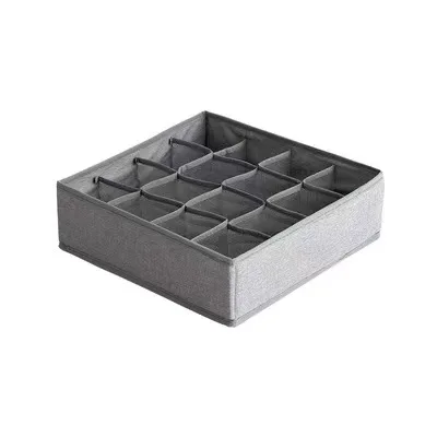Cawek Séparateurs De Rangement En Tissu, 24 Compartiments Pliables Sous Armoire Pour Chaussettes, Sous-vêtements (gris