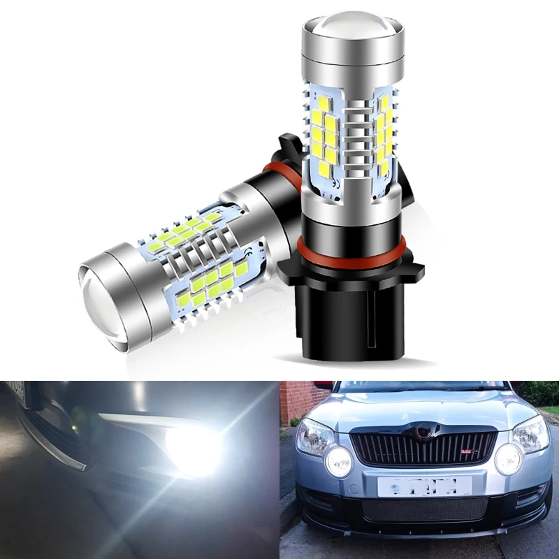 2 Pezzi Hid Bianco Nessun Errore Canbus P13W Led Nebbia Luce Di Marcia Diurna Per Skoda Yeti 5L Mazda Cx-5 Audi A4 B8 Q5 Chevy Camaro W212