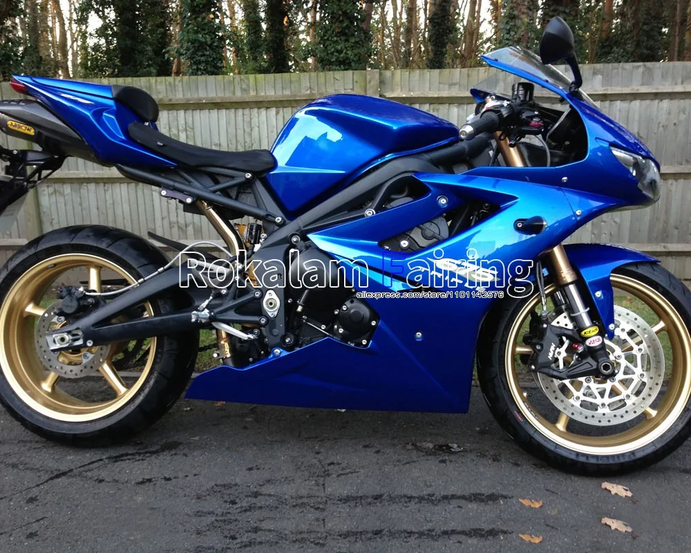 

Комплект обтекателей для Triumph Daytona 675, 2009-2012, Daytona675, 09, 10, 11, 12, полностью синие обтекатели для мотоциклов (литье под давлением)