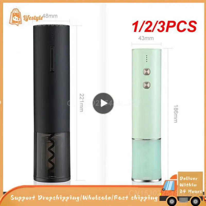 

1/2/3PCS In 1 Electric Corkscrew Rechargeable Red Wine Opener Multifunctional Foil Cutter Cork Remover Bar Gadget Kitchen
