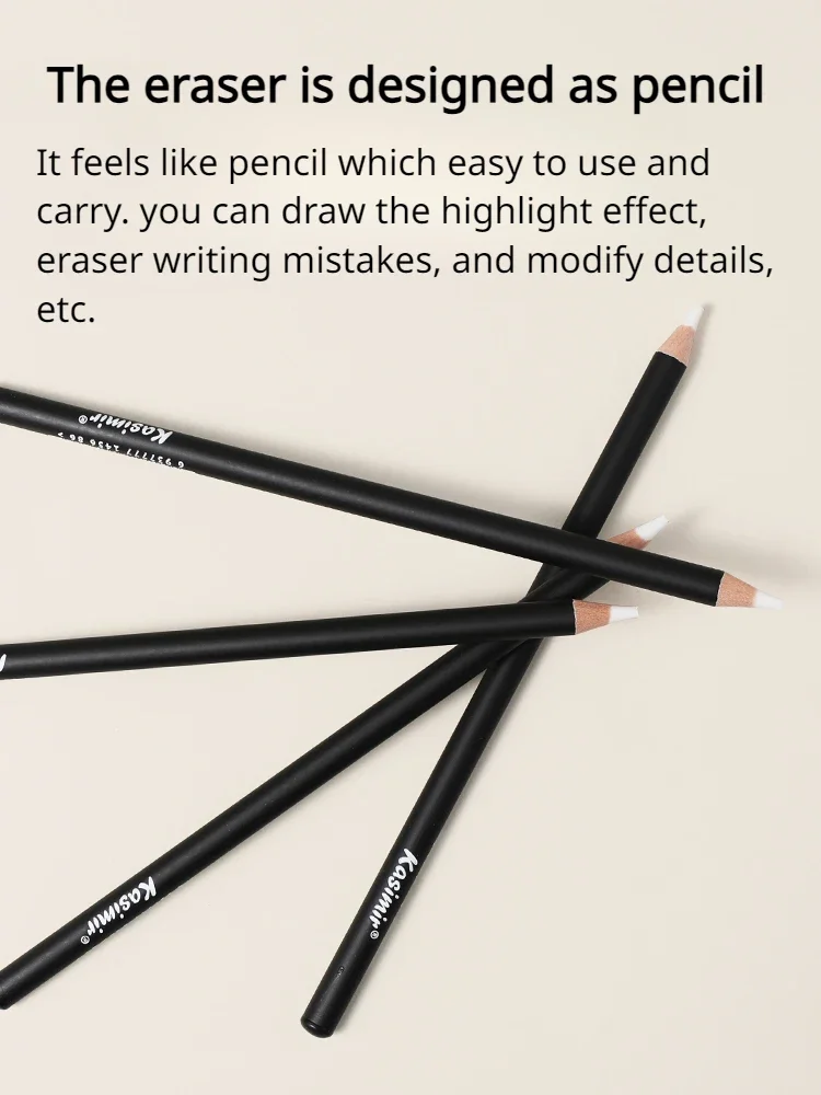 Professional Eraser Pencils For Charcoal Drawings Highlight Painting Sketching 3pcs