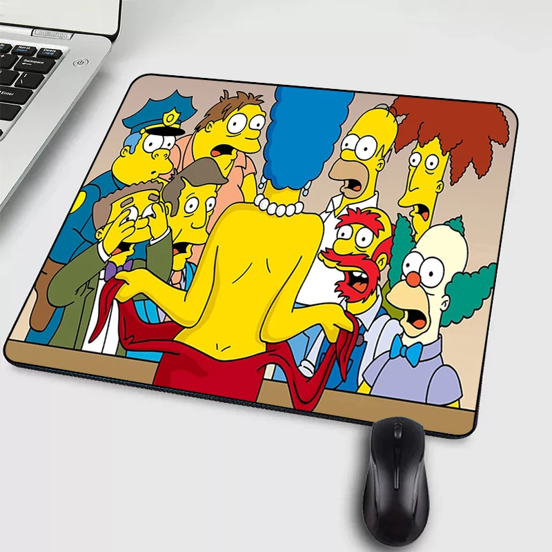 

Black Small Cartoon Simpsons-s Mouse Pad Anime Speed Gamer Rug Mat Pc Kawaii Desk Mat Laptop Gaming Accessories Varmilo Mousepad