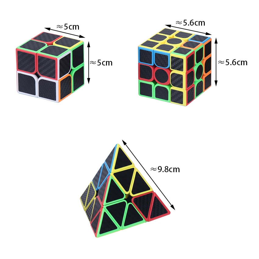 ROXENDA Cube de Vitesse 2X2 3X3 Pyramid Original Cube Speed Cube Sticker Cube Magique Facile à Tourner et à Lisser(Stickerless ROXENDA Cube de Vitesse 2X2 3X3 Pyramid Original Cube Speed Cube Sticker Cube Magique Facile à Tourner et à Lisser(Stickerless