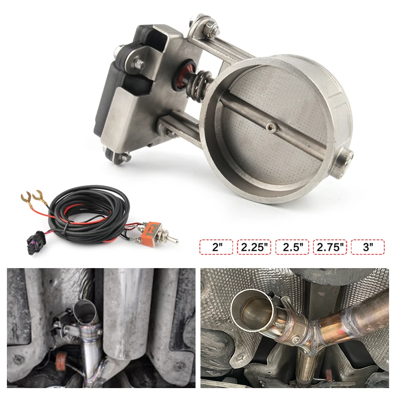 

Stainless Steel Electric Exhaust Control Valve 2"/2.25"/2.5"/2.75"/3" Inch Exhaust Control Can Be welded,Waterproof Design