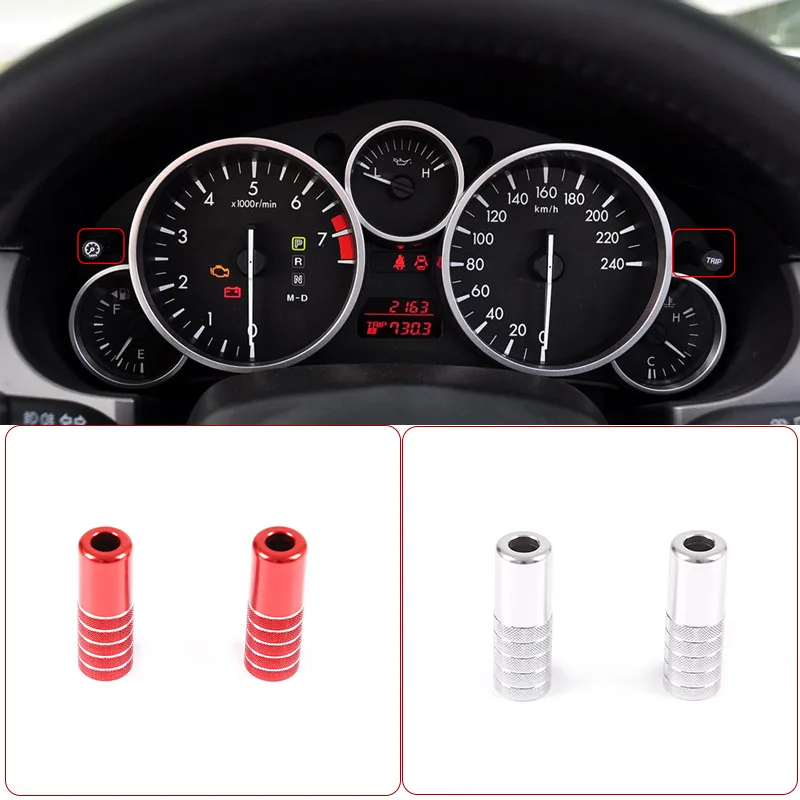 

Красная/серебристая ручка для Mazda MX-5 NC 2009-2015 из алюминиевого сплава для регулировки салона автомобиля на приборной панели, крышка стержня, о...