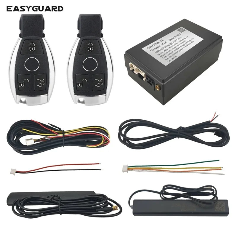 EASYGUARD replacement keyless Entry fit for benz FBS4 cars with turn key to Start only remote lock unlock system trunk release