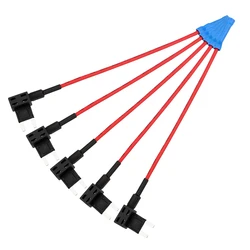 Universal Add - a - Circuit Fuse Box Holder and Adapter Set - Pack of 5 (Red)