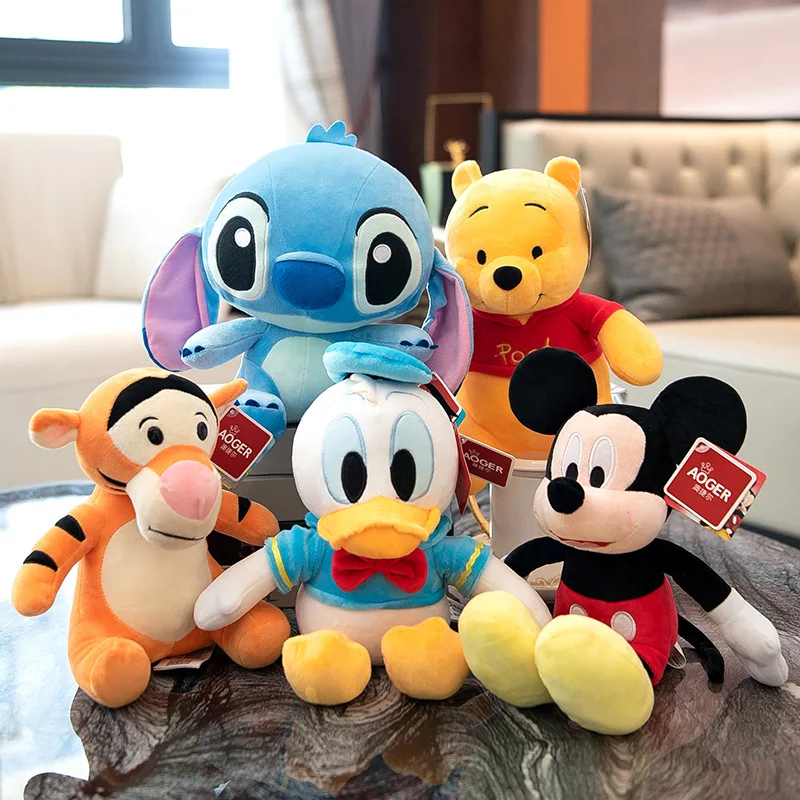Hot Kawaii Disney Stitch Plush Doll Toys Anime Lilo & Stitch Stuffed Doll Cute Pooh Plush Doll Kids Birthday Gift Children Toy