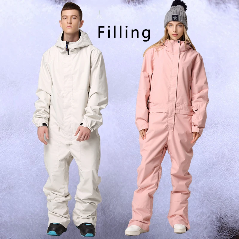 One Pieces Skipak Mannen Vrouwen, Volwassen One Piece Pak Sneeuw Skiën Skikleding Jumpsuits Overall Winter Outdoor Waterproof Snowsuits Voor Snow Sports,Blue,XL