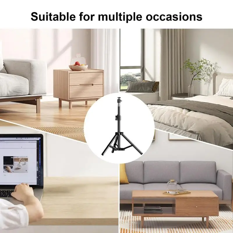 Universal Projector Stand Folding Telescopic Bedside Floor Desktop Tripod Metal Thickened Durable Universal Pan-Tilt Projection