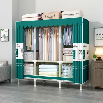 LEEGOHOME 페인트 합금 강철 파이프, ABS 인터페이스, 도매 구매 천 옷장, 145x45x170cm, 26mm, 5-7 일 배송