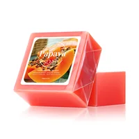 100g B + extrait de papaye savon nourrissant fait à la main nettoyage en profondeur blanchissant avec savon au lait de chèvre de noix de coco 4