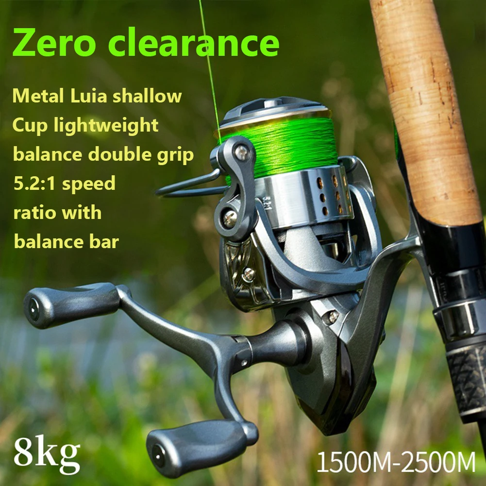 Fishing Reel Spinning Reel 8KG Max Carbon Washer Drag CNC Machined Aluminum  Spool Stainless Steel Bearing For Outdoor Fishing